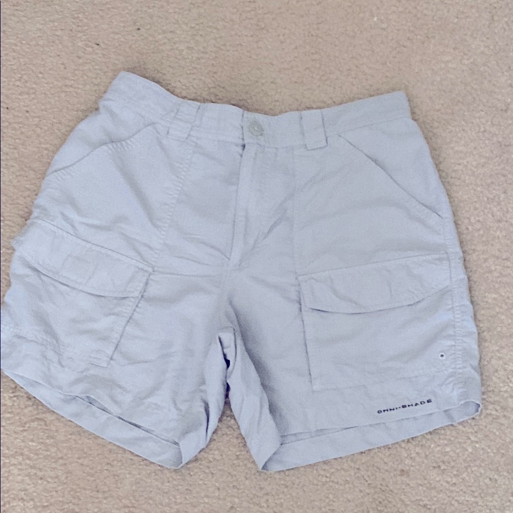 Columbia Men's Flat Front Shorts - Light Gray